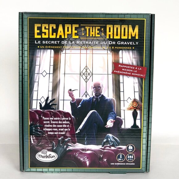 New Sealed ThinkFun Escape The Room Secret of Dr. Gravely's Retreat - French - Picture 3 of 10